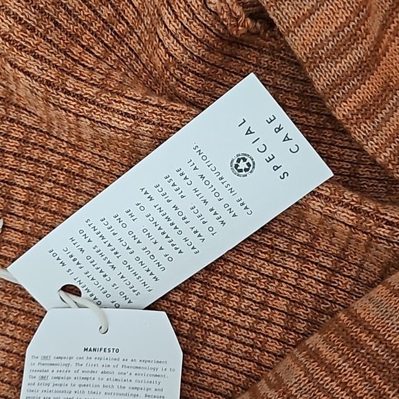 OBEY WORLDWIDE Pretty Fancy Orange Fall Dress NWT - Picture 14 of 16